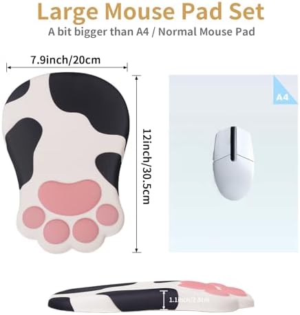 L-SPOUTTO Ergonomic Mouse Pad with Wrist Rest,Cute Mouse Pad Wrist Support