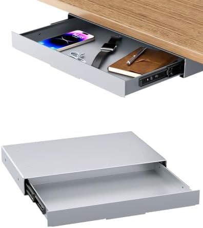 PUTORSEN Under Desk Storage Drawer 14.8" Wide - Smooth Slide Out Organizer