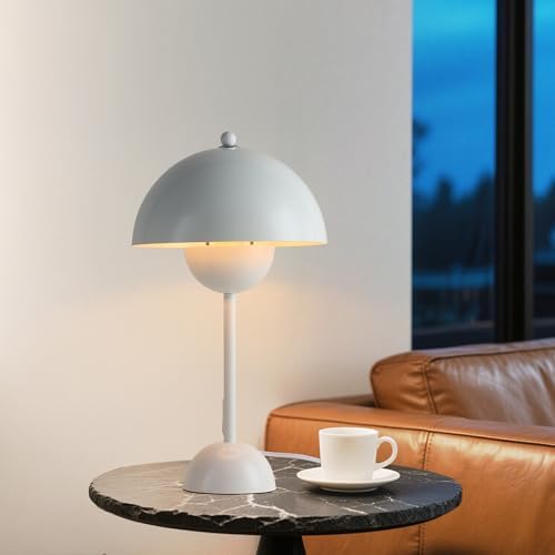 Creative Mid-Century Modern Bud Table Lamp for Home&Office, Glossy White