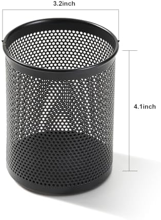 Comix 2 Packs Mesh Pen Holder, Desk Organizer for Home Office, Black