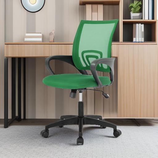 PayLessHere Home Office Chair Desk Computer Chair Adjustable Ergonomic Lumbar Support Armrest Executive with High Density Mesh 360 Degree Swivel Chair for Men Women Adults, Green
