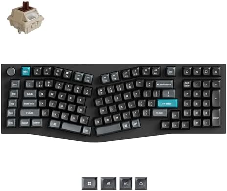 Keychron Q13 Ultra 8K Wireless Mechanical Keyboard, 96% Alice Ergonomic Layout with Numpad, Full Aluminum Custom Keyboard, ZMK, 8000Hz Polling Rate, Hot-Swappable RGB for Mac Windows Linux