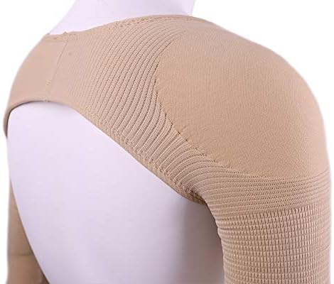 Gudessly Women's Slimming Arm Shapers Back Shoulder Support Wrap Correct Posture Corrector Humpback Prevent Shaperwear Compression Massaging Arms Lymphedema Support (L(fit US S), Nude)