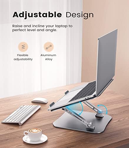 JOIOT Adjustable Aluminum Laptop Stand, Ergonomic Riser for 11-16" Laptops