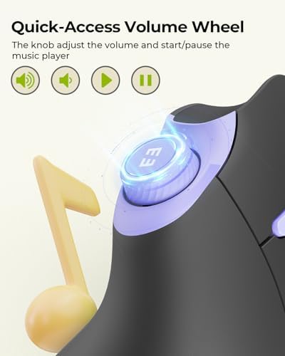 seenda MOU-302 Wireless Bluetooth Ergonomic Vertical Mouse with Volume Knob