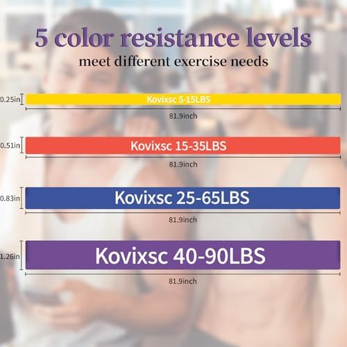 Resistance Exercise Bands Set Pull Up Assist Workout Fitness