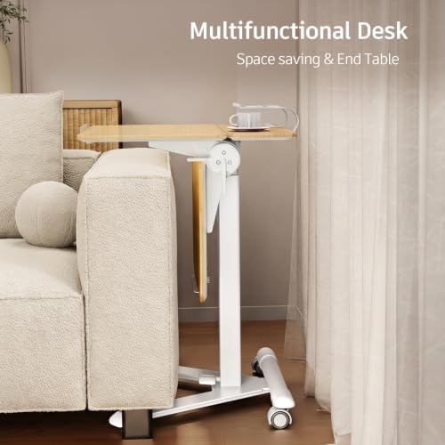 ROMOON Rolling Standing Desk with Wheels, Sit-Stand Portable Laptop Cart