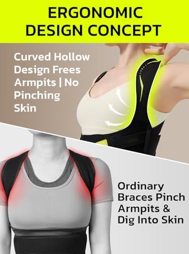 AOFIT Posture Corrector for Women for Rounded Shoulders Hunchback Black