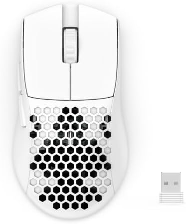Redragon M725 Honeycomb Shell Gaming Mouse Wireless Lightweight 49g -White