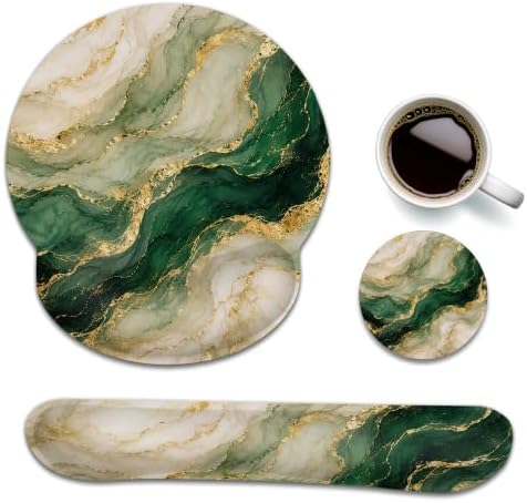 Mouse Pad with Wrist Rest, Keyboard Support and Coaster