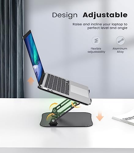 Orlian Adjustable Aluminum Laptop Stand for Desk, Laptop Riser for 11-16"