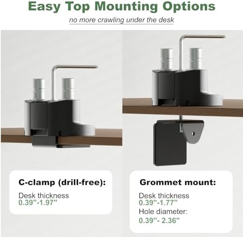 Dual Monitor Stand for Two Ultrawide 13"-34" Flat/Curved Computer Screens