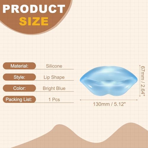 PATIKIL Gel Wrist Rest, Wrist Support for Mouse Lip Shape Ergonomic Mouse Pad Soft Silicone Support Comfortable Cushion for Computer Gaming Office Home, Bright Blue