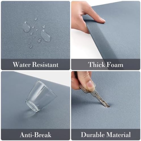 HappyTrends 2 PCS Kitchen Mat Cushioned Anti-Fatigue Floor Mat, Heavy Duty