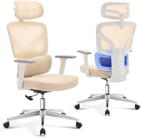 Ergonomic Office Chair Mesh – Adjustable Lumbar 3D Armrests High-Back Desk