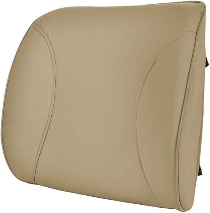 BDK Universal Fit Cushioned Back Car Support Lumbar - (Beige)