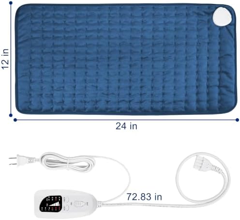 Electric Heating pad for Back Neck Shoulder Knee Arms Legs- Electric Heat Pads with 6 Heat Settings & Auto Shut Off &Dry/Moist Heat Heating Pad for Birthday Mother Father Girl Men Women