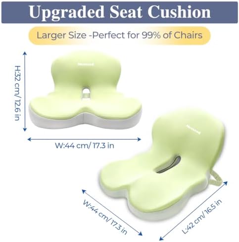 Car Seat Cushion with Lumbar Support Pillow, Seat Cushion for Driving