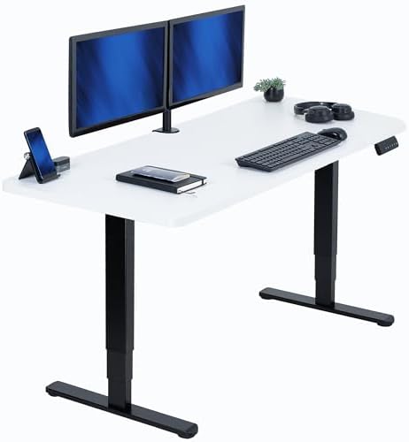 VIVO White 60 x 24 in Standing Desk, DESK-KIT-2B6W