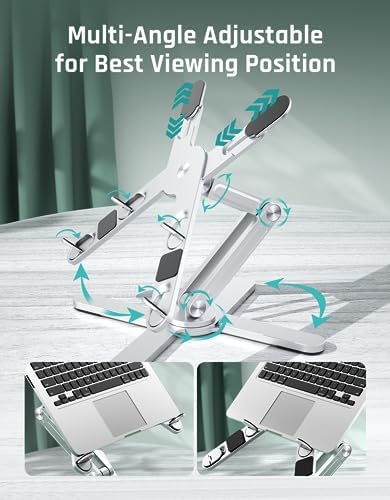 N86 2.0 Laptop Stand for Desk Adjustable Foldable 360 Rotating