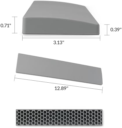 Keychron Gray Silicone Wrist & Palm Rest, 12.89" for 75% Compact Keyboard Series V1/V2/Q1/Q2 & Lemokey P1 (Pro/Max/HE) – Anti-Slip Base – Smooth & Soft Support