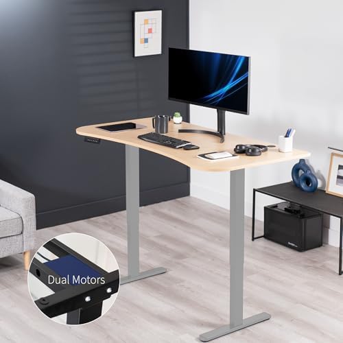 VIVO Light Wood 60 x 24 in Standing Desk, DESK-KIT-E2G1C