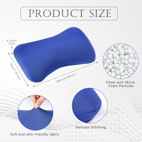 Thyle 2 Pcs Bead Neck Pillow 15 x 8 Inch Bone Shape Pillow, Pink, Blue