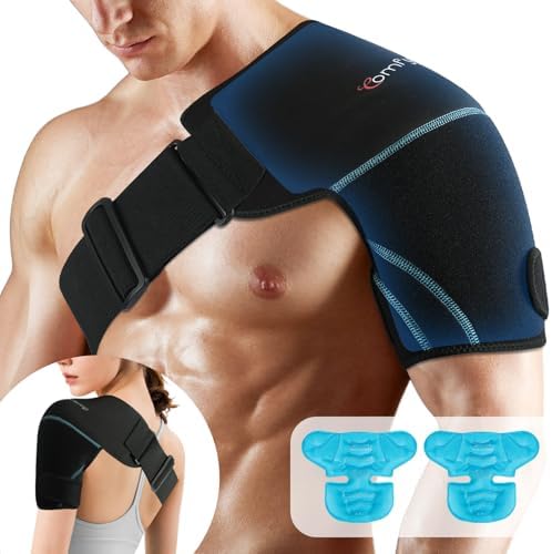 Comfytemp Shoulder Ice Pack Wrap, Shoulder Brace Rotator Cuff Cold Therapy