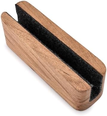 EDHAS Laptop Holder Acacia Wood Vertical Laptop Stand for Desk Compatible with Apple MacBook, Microsoft Surface, Gaming Laptops, IPad, Tablets (8" x 2.3" x 2.5")