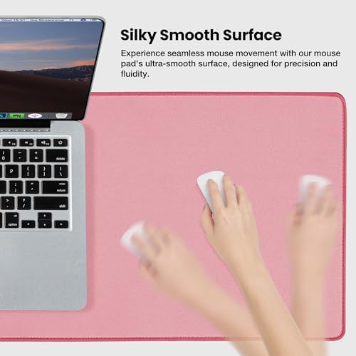 ALOANES Non-Slip Extended Mouse Pad Office&Home Desk Mat Stitched Edge