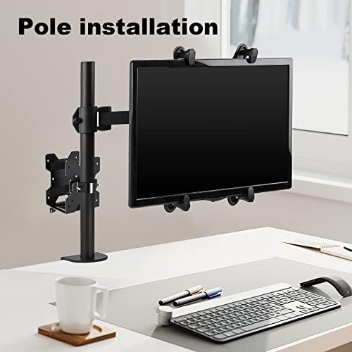 Pholiten Adjustable Thin Client Mini PC Mount Bracket,CPU VESA Under Desk and Monitor Arm Computer Holder