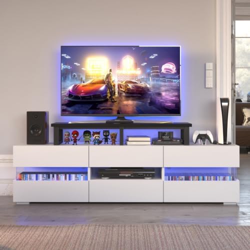 YAOHUOO 45" Large TV Riser for 32-60 inch TV, TV Riser Stand Shelf,Black