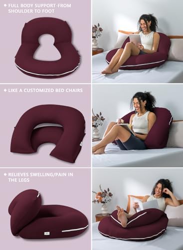 INSEN Reading Pillow, Back Pillow for Sitting in Bed and Couch, Gaming Pillow for Adults, Sit Up Support for Bed
