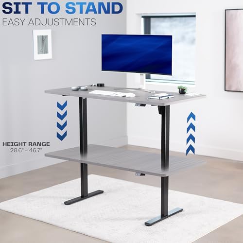 VIVO Dark Gray 60 x 30 in Standing Desk, DESK-KIT-0B6G