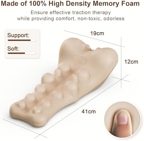 Cervical Neck Pillow with Back Massage Point Neck and Upper Back Stretcher