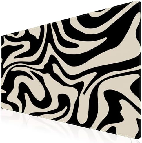 iCasso Desk Mat,Cute Desk Pad Mat,Black Topographic