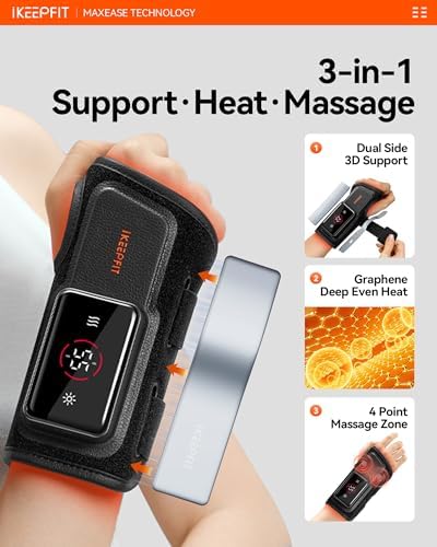 Heated Wrist Brace for Pain Relief, Carpal Tunnel Arthritis, FSA Gift HSA