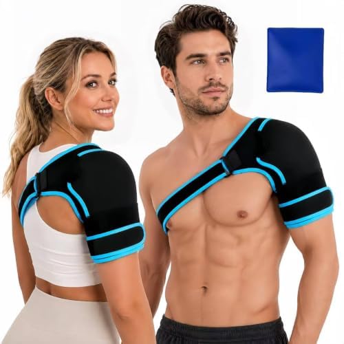 Rotator Cuff Shoulder Brace with Reusable Gel Pack for Women &Men