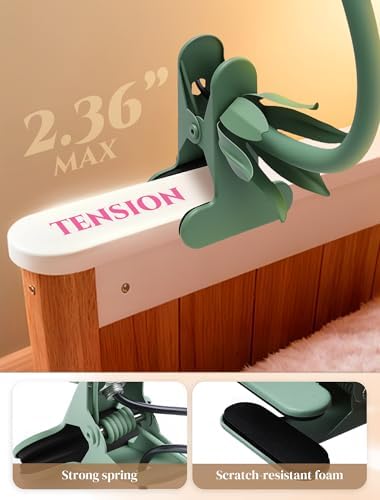 Clip On Flower Lamp for Bedroom, Aesthetic Bedside Reading Light with Flexible Gooseneck, 3 Color Modes Cute Desk Lamp Decor for Dorm Room, Headboard, Nightstand and Home Office