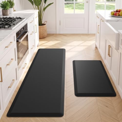 HappyTrends 2 PCS Kitchen Mat Cushioned Anti-Fatigue Floor Mat, Heavy Duty
