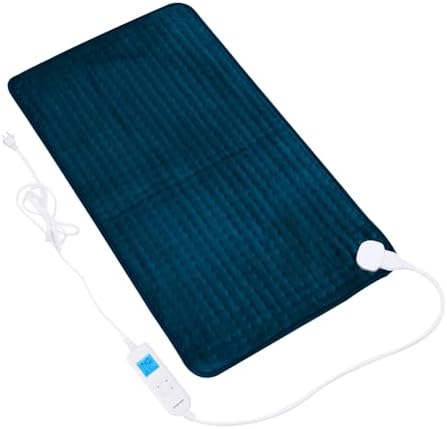 Ruqiji 17''x33'' XXXL King Size Heating Pad with 10 Temperature Settings, Pain Relief for Back/Neck/Shoulders/Menstrual Pain/Leg Cramp(Dark Teal)