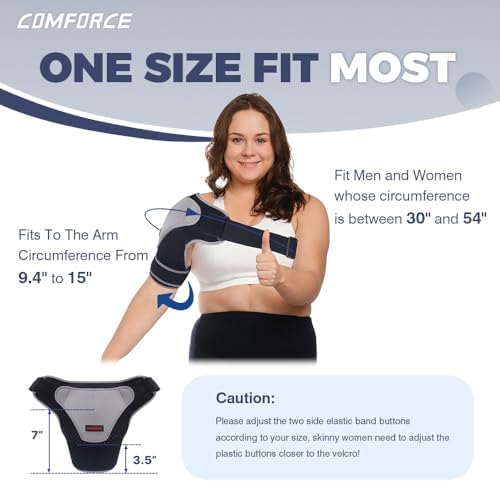 Shoulder Brace for Men with Gel Pack, Rotator Cuff Support Brace