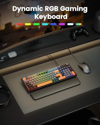 SABLUTE Gaming Keyboard and Mouse, Quiet Membrane with RGB Backlit