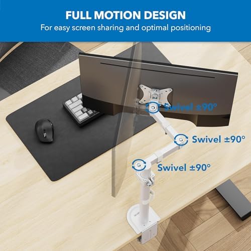 Mount-It! Single Monitor Arm Desk Mount, 17-32 Inch Screens, VESA 100x100mm