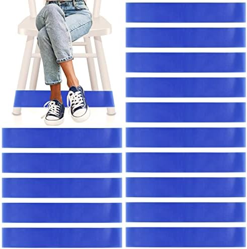 PLULON 15 Pack Chair Bands for Kids with Fidgety Feet Chair Stretch Foot Band Fidget Bands Flexible Seating for Classroom Elementary Chairs Desks - Blue