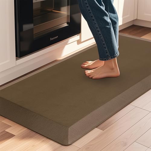 Tyrot Extra Thick Anti Fatigue Mat for Kitchen Floor, 20x39, Brown