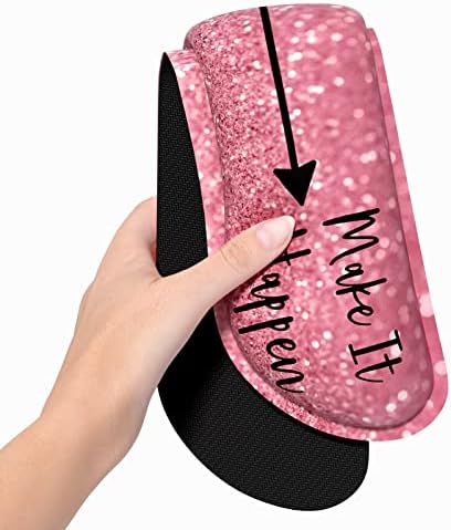 Dapesuom Enlarge Keyboard Wrist Rest, Memory Foam Wrist Cushion for Desk Mats Support, Typing Pain Relief Keyboard Mouse Pad Rests Set with Non-Slip Base for Gaming Laptop Office Computer, Quotes