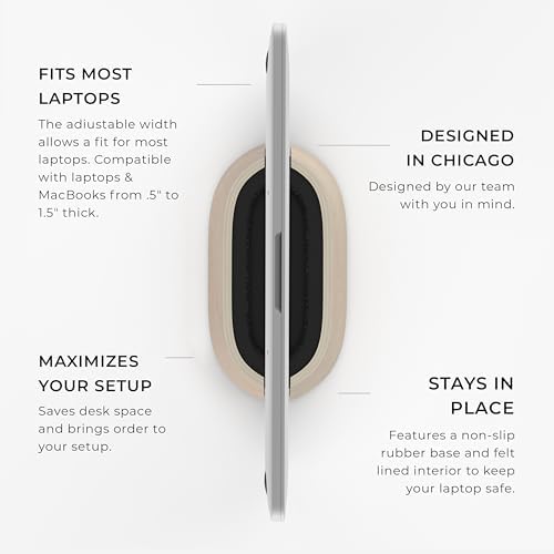 HumanCentric Vertical Laptop Stand in Maple Wood, Adjustable
