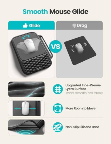 Vaydeer Ergonomic Mouse Pad with Wrist Rest, Built-in Pen Storage