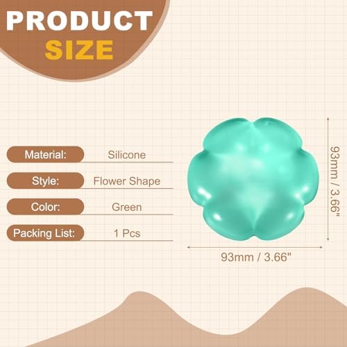 PATIKIL Gel Wrist Rest, Wrist Support for Mouse Flower Shape Ergonomic Mouse Pad Soft Silicone Support Comfortable Cushion for Computer Gaming Office Home, Green